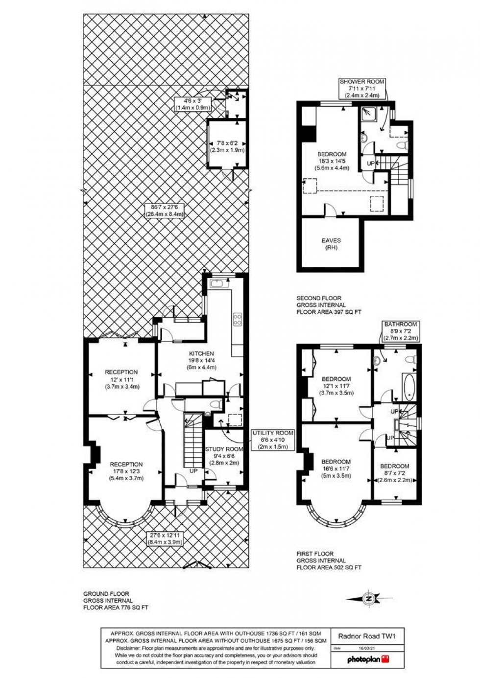 Floorplan for Radnor Road, Twickenham