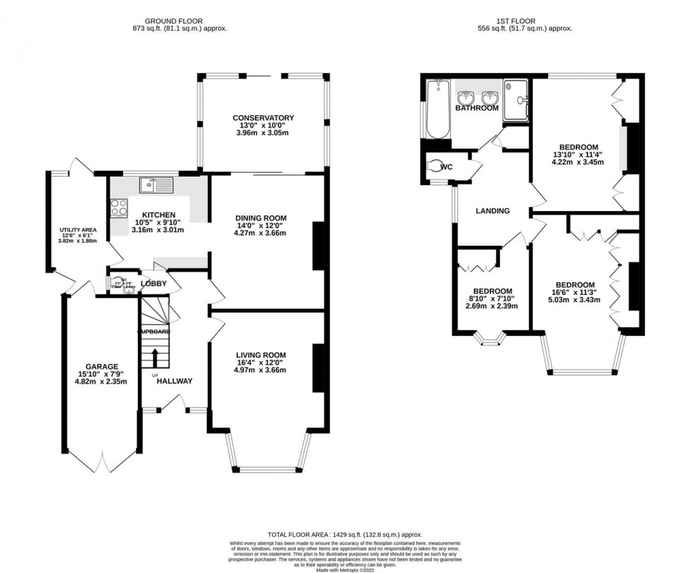 Floorplan for Montrose Avenue, Whitton