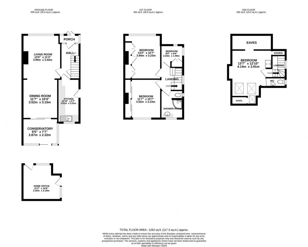 Floorplan for Evelyn Close, Whitton