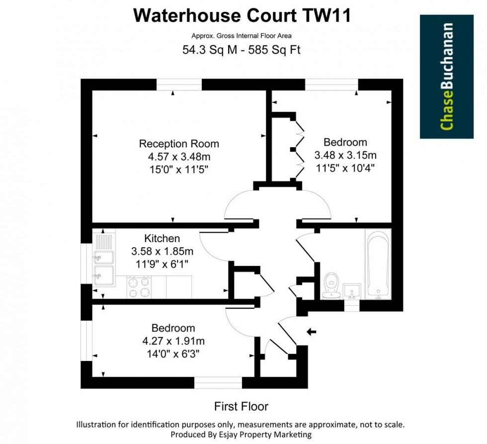 Floorplan for Walpole Road, Teddington