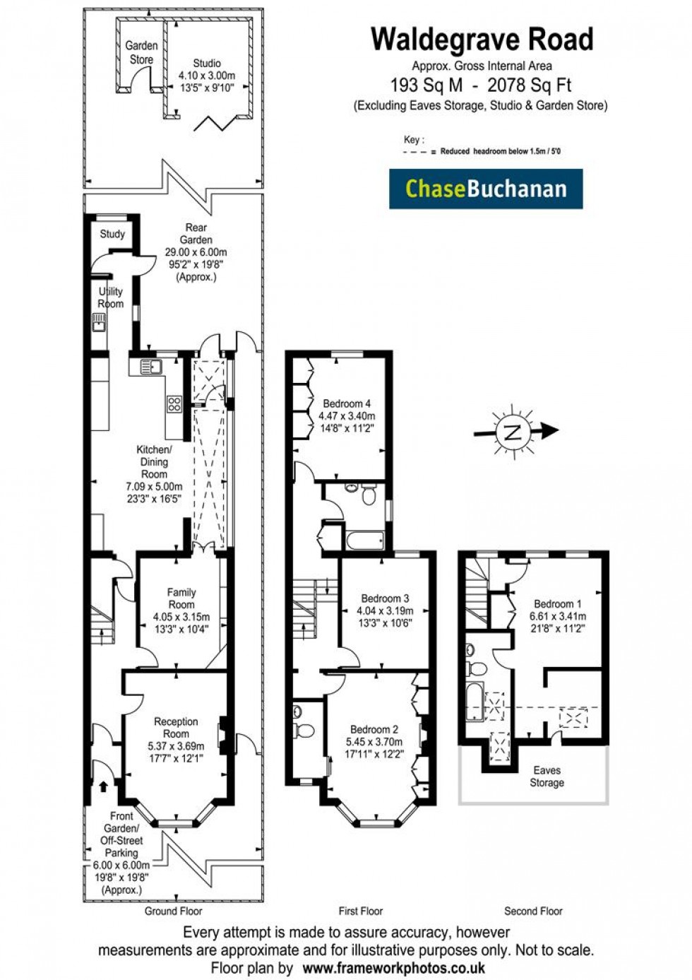 Floorplan for Waldegrave Road, Teddington