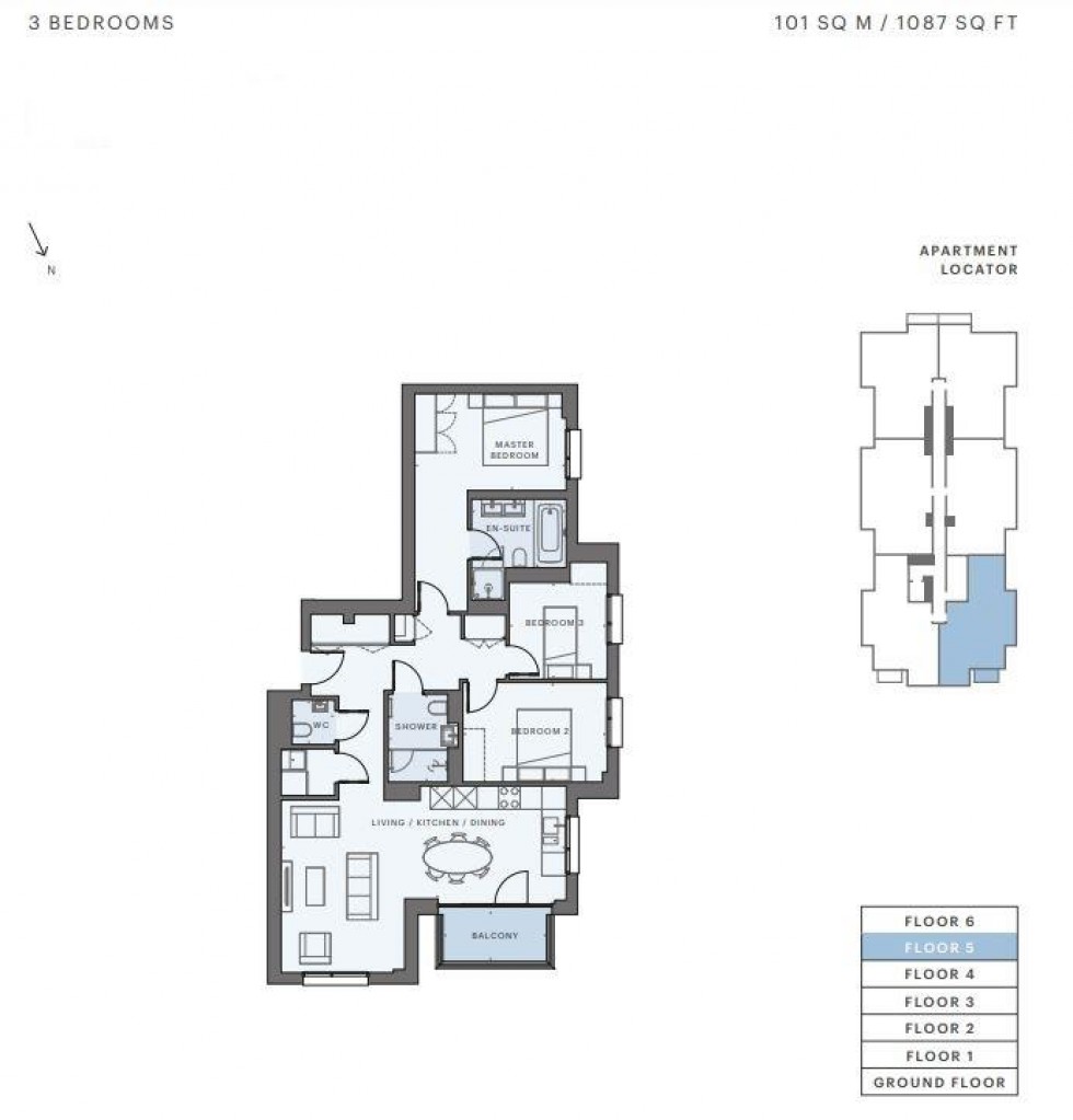 Floorplan for Pinewood Gardens, Teddington