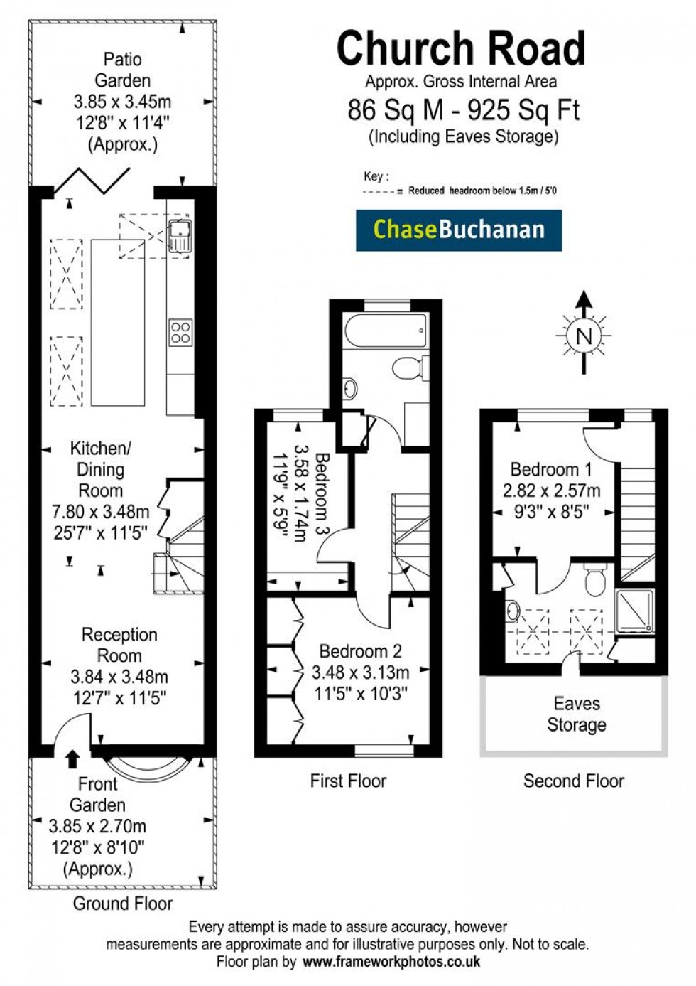 Floorplan for Church Road, Teddington