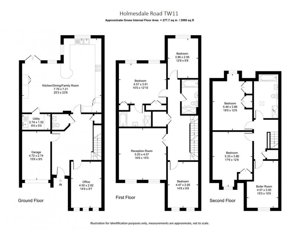 Floorplan for Holmesdale Road, Tedddington