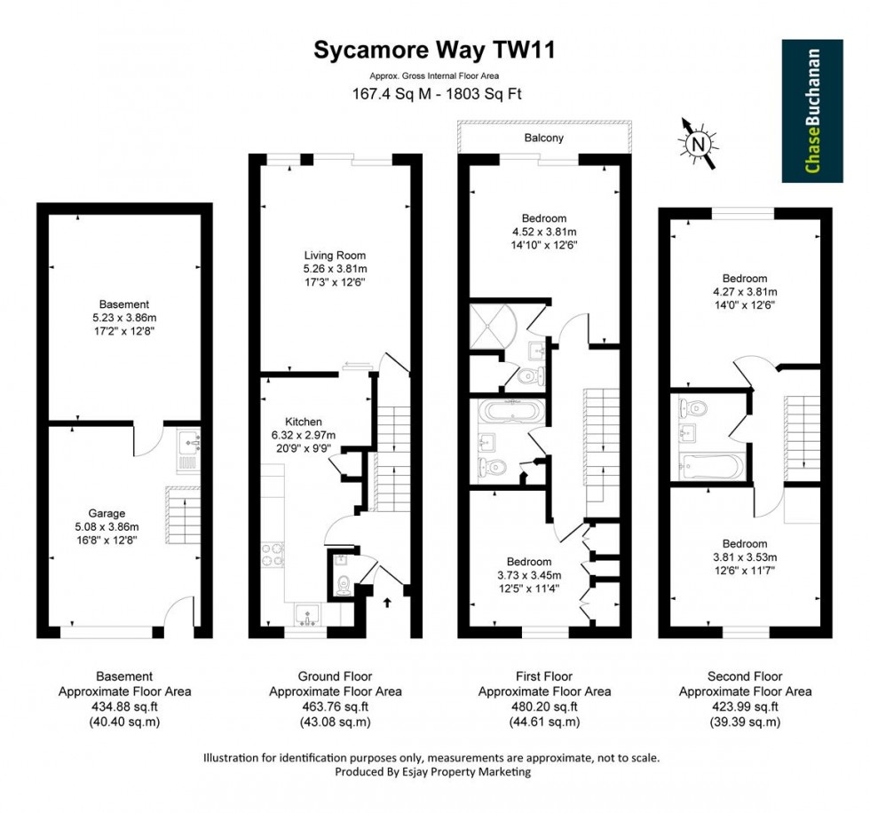 Floorplan for Sycamore Way, Teddington