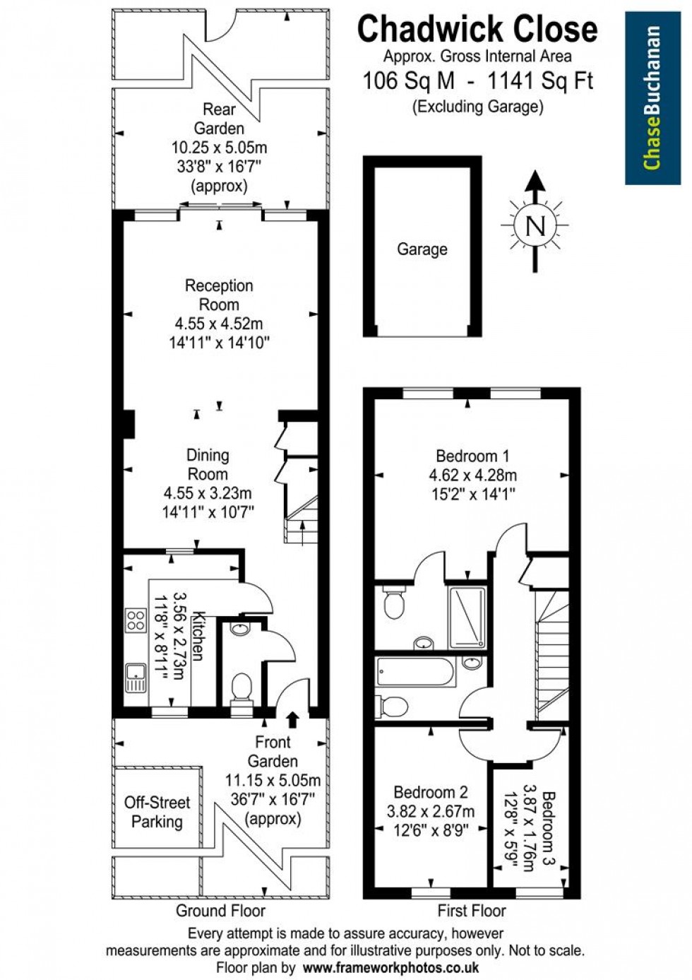 Floorplan for Chadwick Close, Teddington