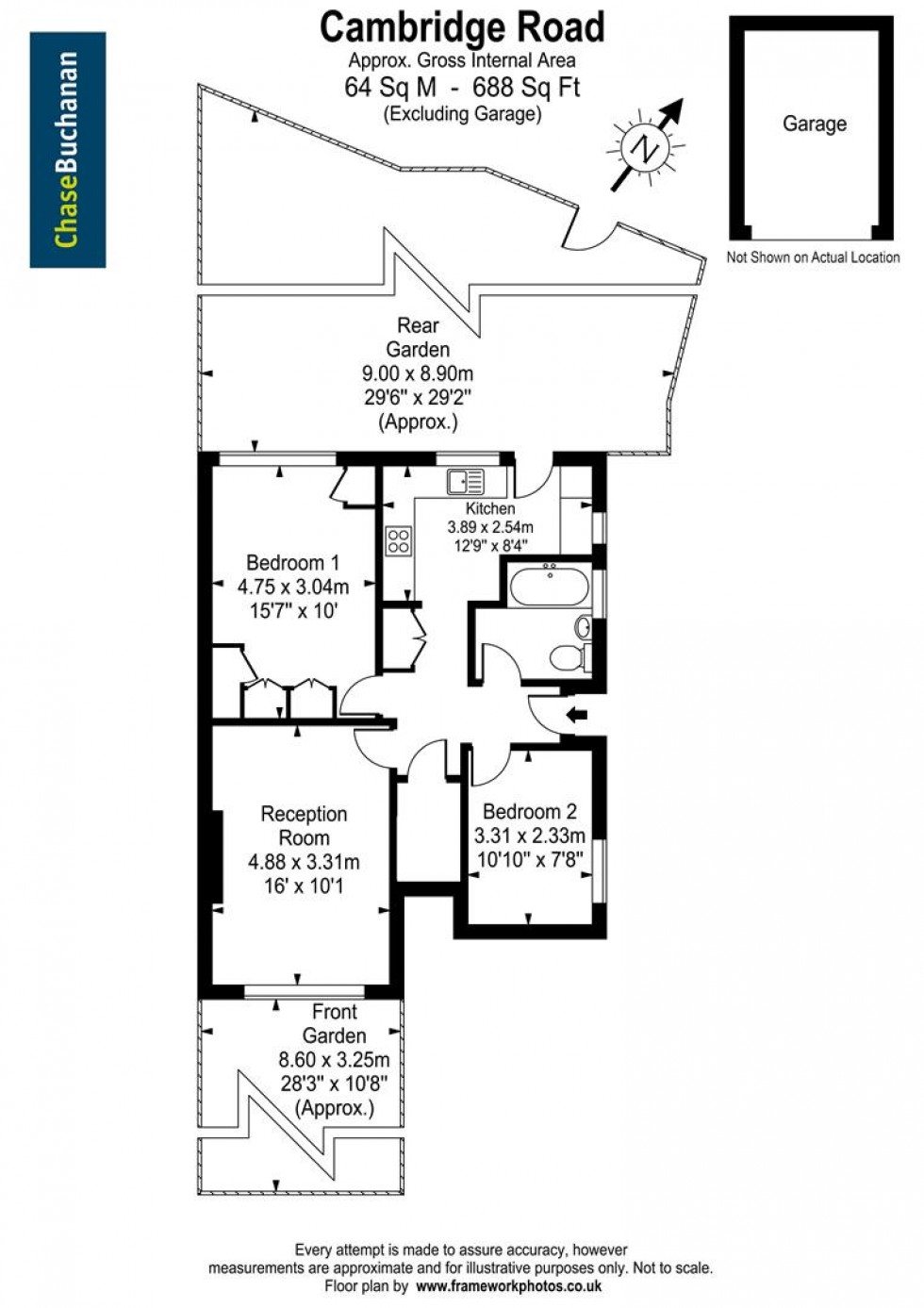 Floorplan for Cambridge Road, Teddington