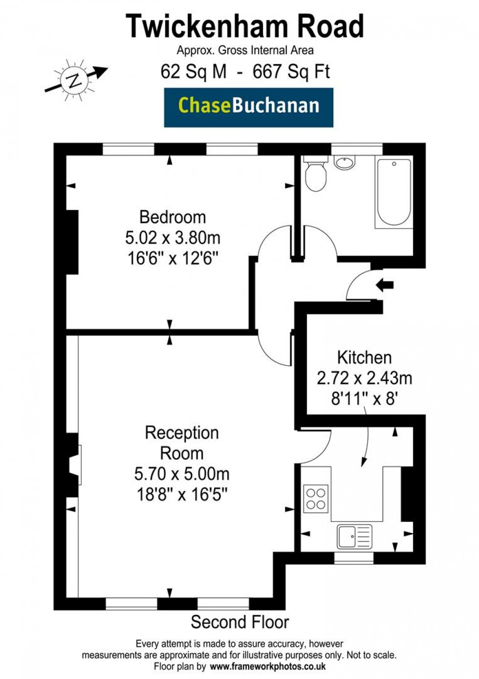 Floorplan for Twickenham Road, Teddington