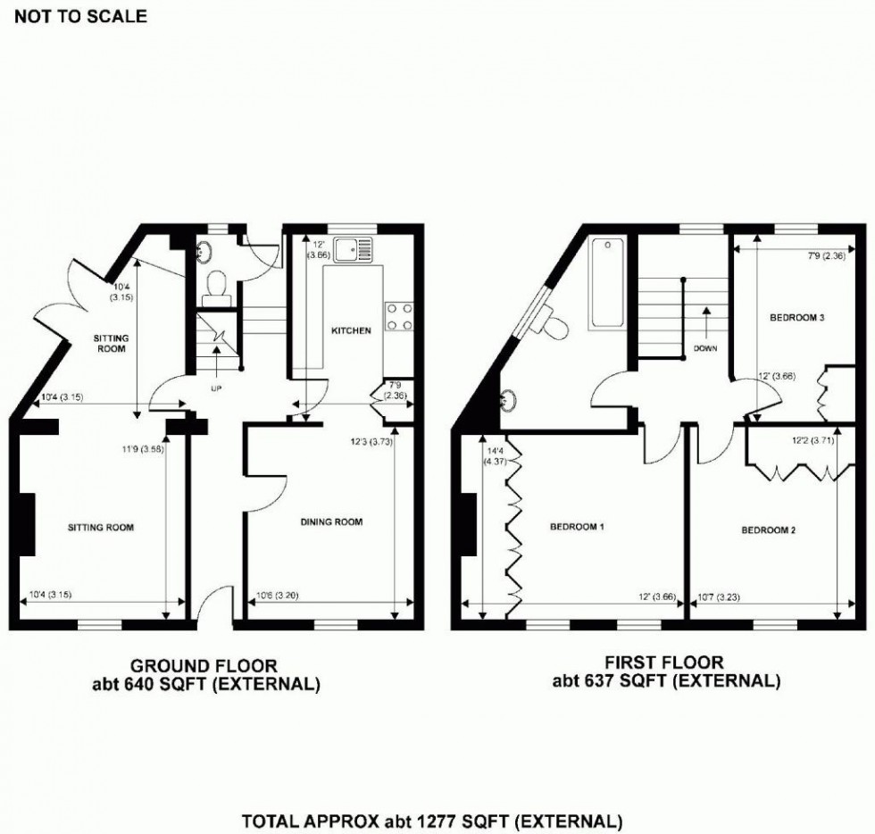 Floorplan for Park Road, Hampton Wick