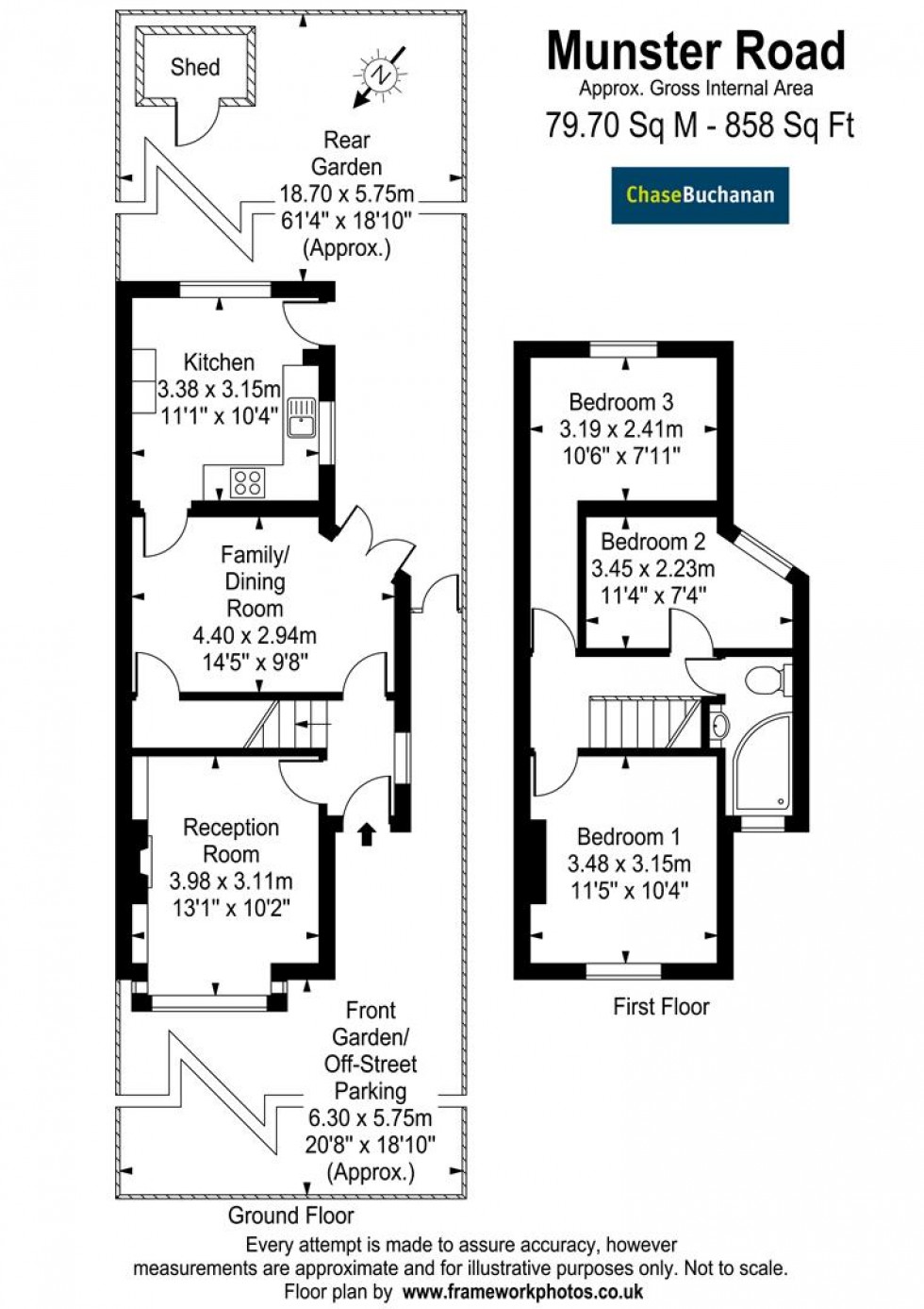 Floorplan for Munster Road, Teddington