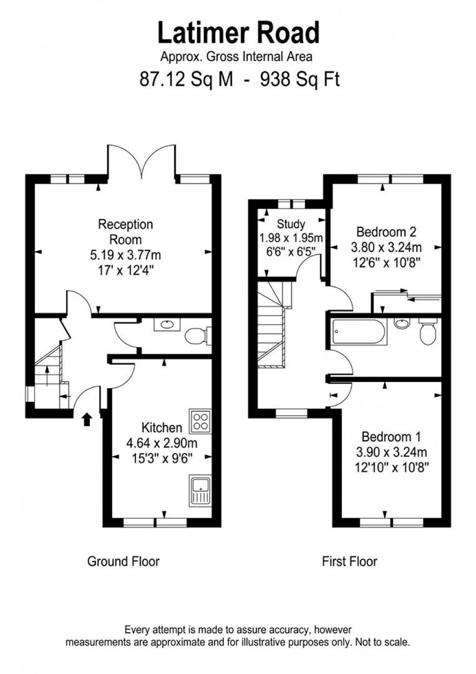 Floorplan for Latimer Road, Teddington