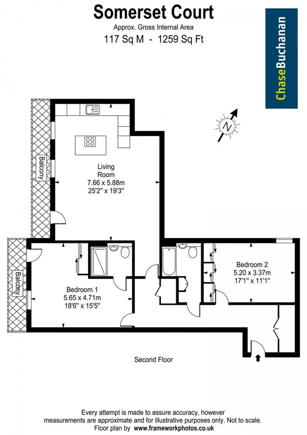 Floorplan for Somerset Road, Teddington