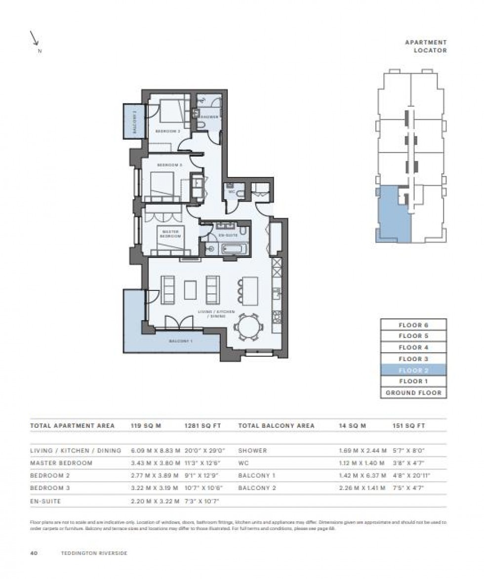 Floorplan for Pinewood Gardens, Teddington