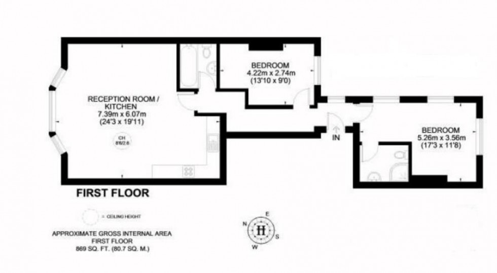 Floorplan for High Street, Teddington