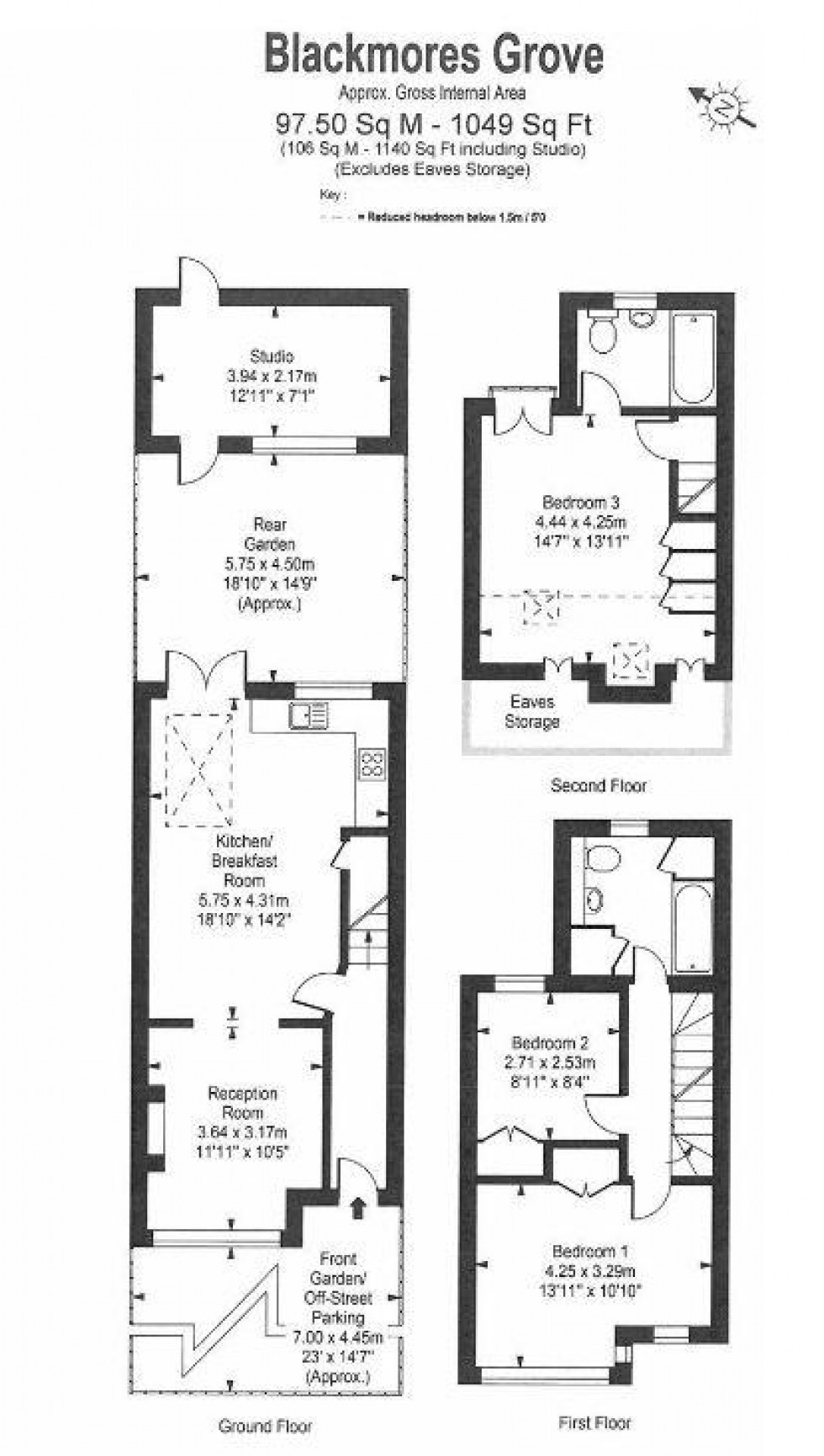 Floorplan for Blackmores Grove, Teddington