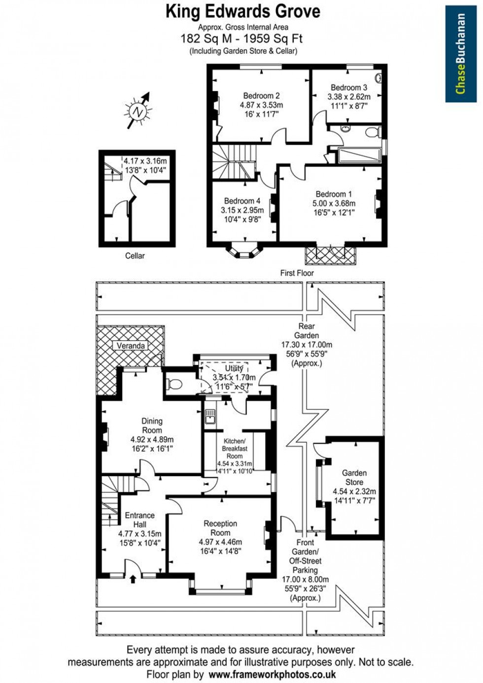 Floorplan for King Edwards Grove, Teddington