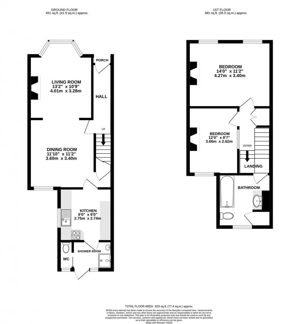 Floorplan for Prospect Crescent, Twickenham