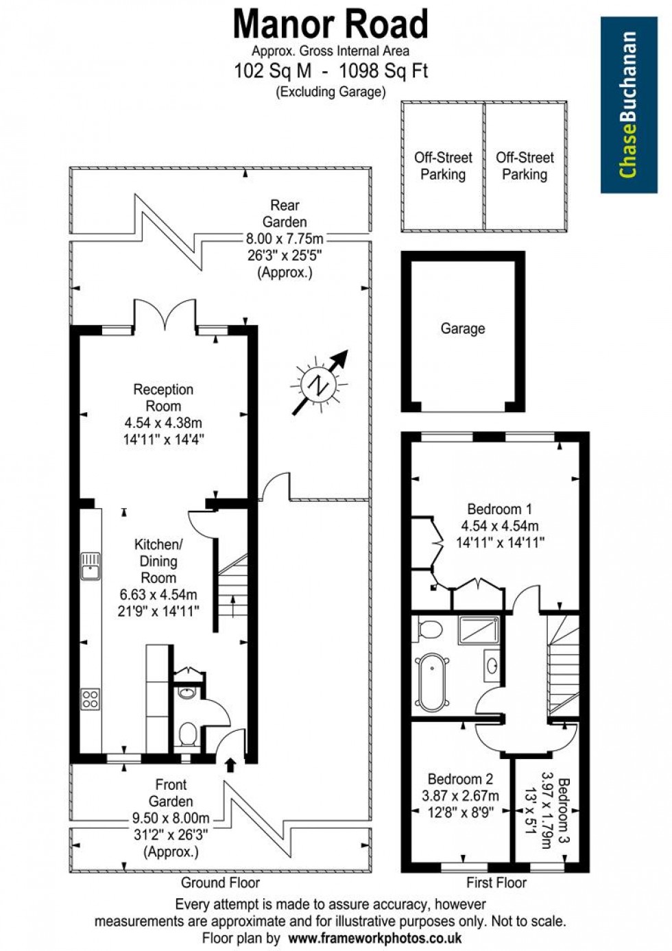 Floorplan for Manor Road, Teddington