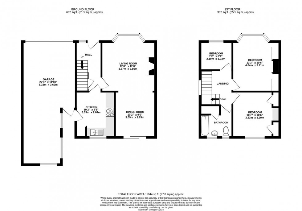 Floorplan for Arnold Crescent, Isleworth