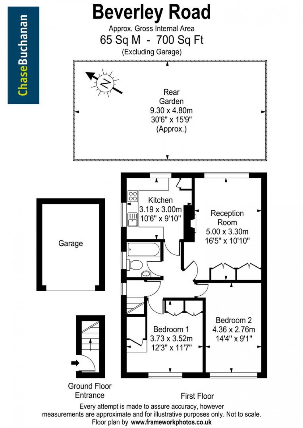 Floorplan for Beverley Road, Hampton Wick