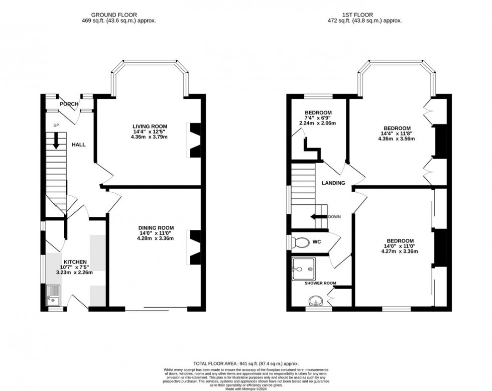 Floorplan for Whitton Dene, Hounslow