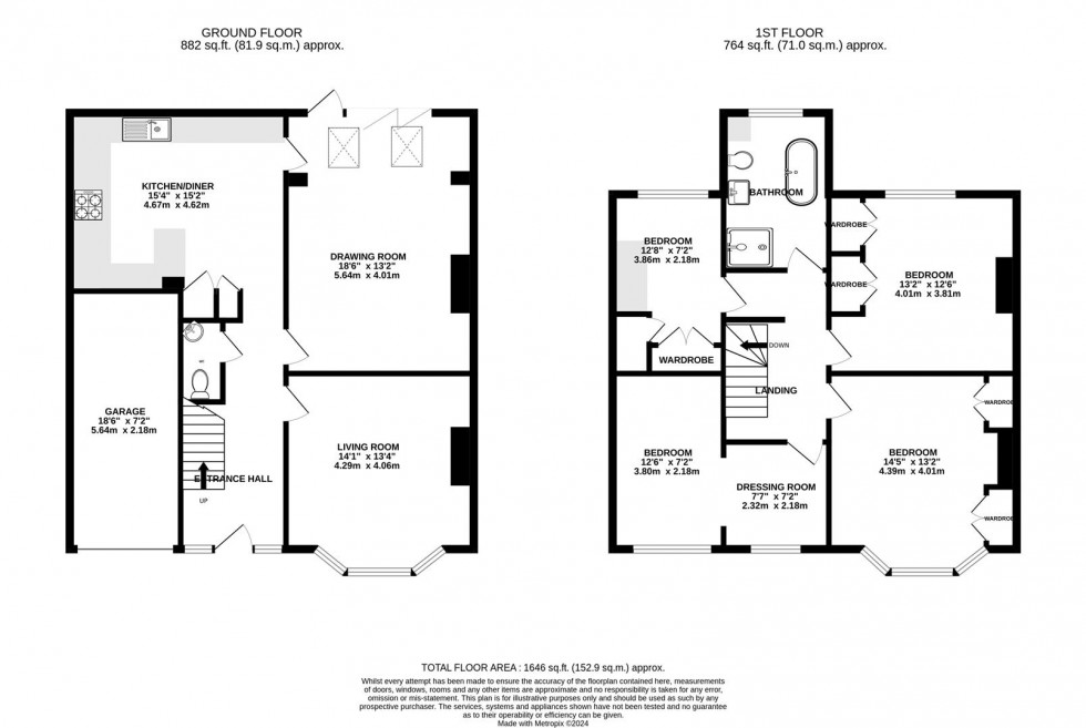 Floorplan for Derwent Road, Whitton