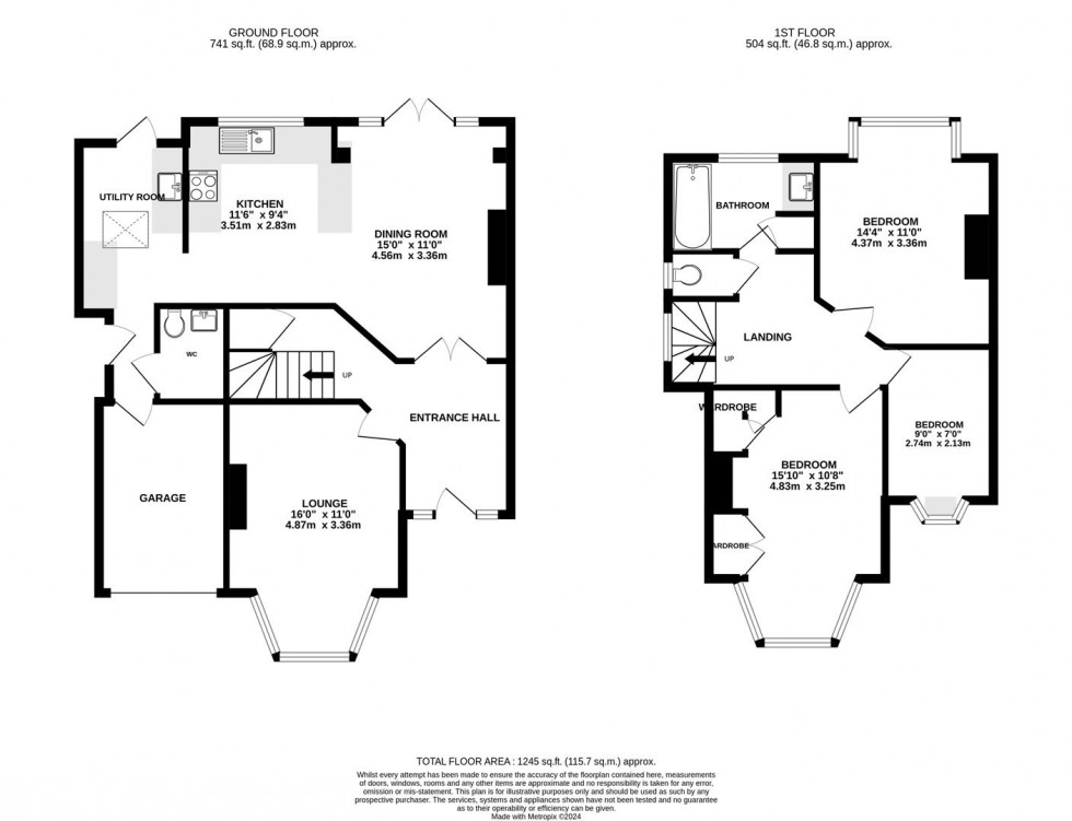 Floorplan for Montrose Avenue, Whitton