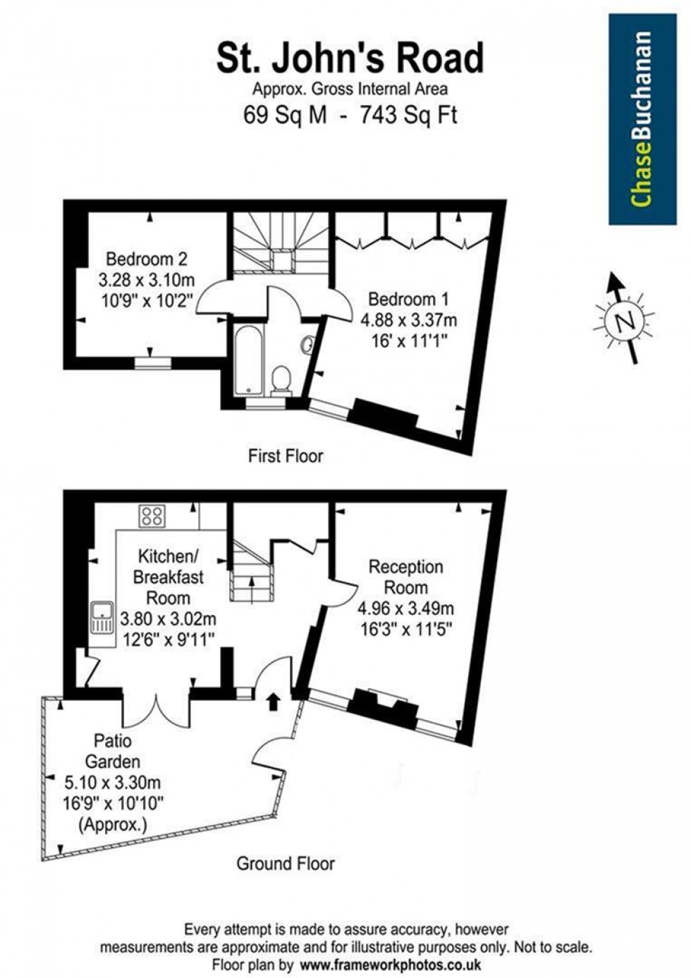 Floorplan for St. Johns Road, Hampton Wick