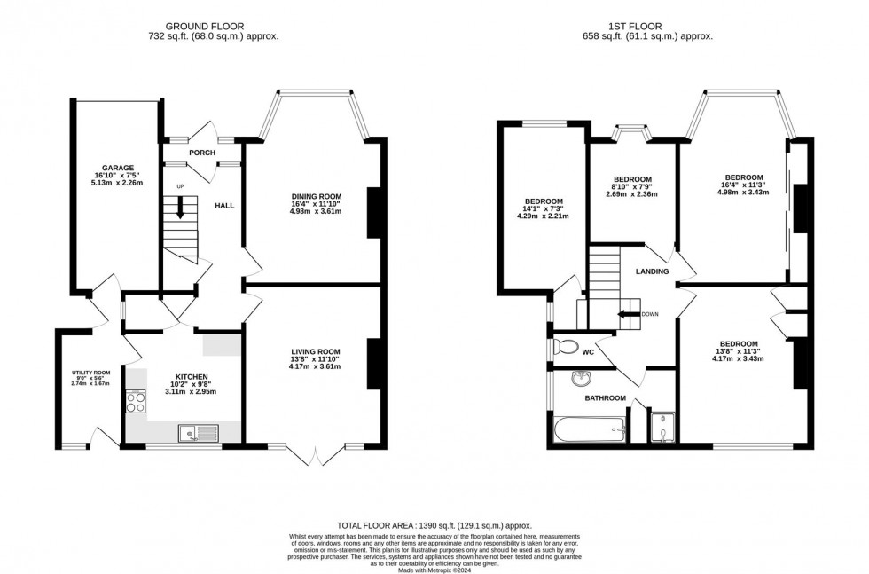 Floorplan for Blandford Avenue, Whitton