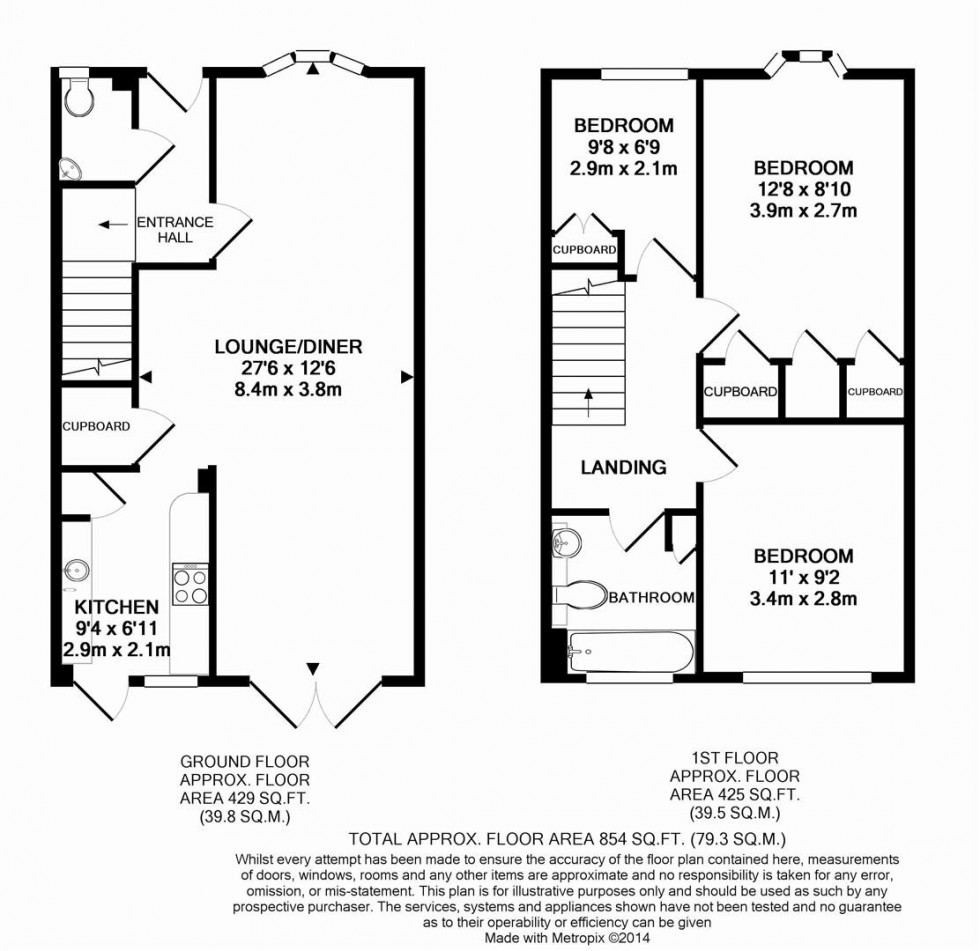 Floorplan for Gilpin Crescent, Whitton