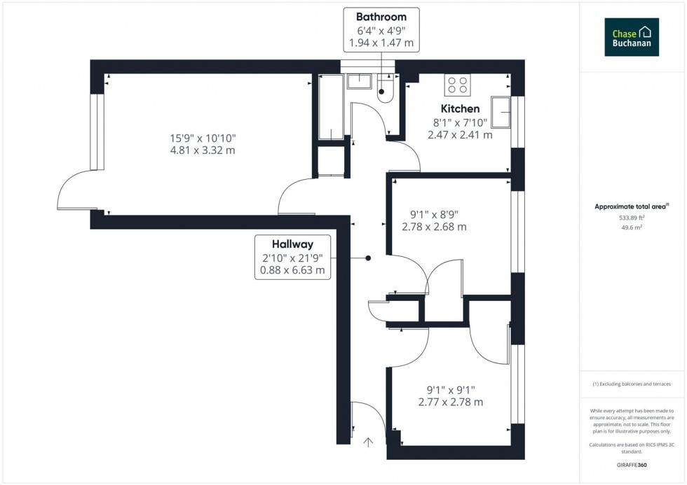 Floorplan for Charles Court, Teddington