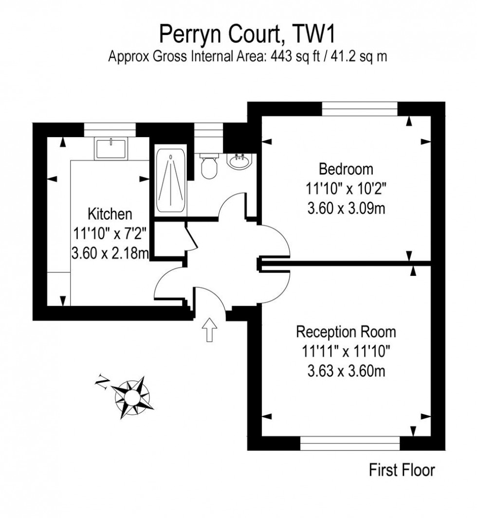 Floorplan for Grimwood Road, Twickenham