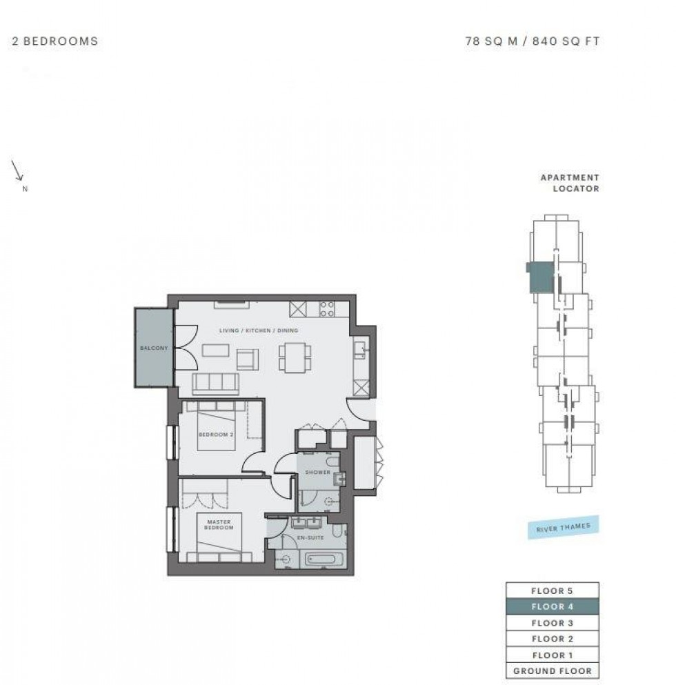 Floorplan for Teddington Riverside, Teddington