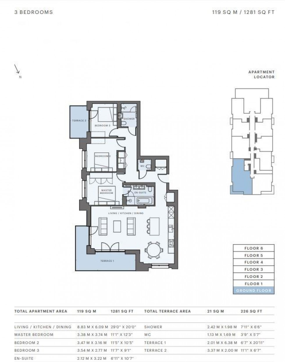 Floorplan for Pinewood Gardens, Teddington