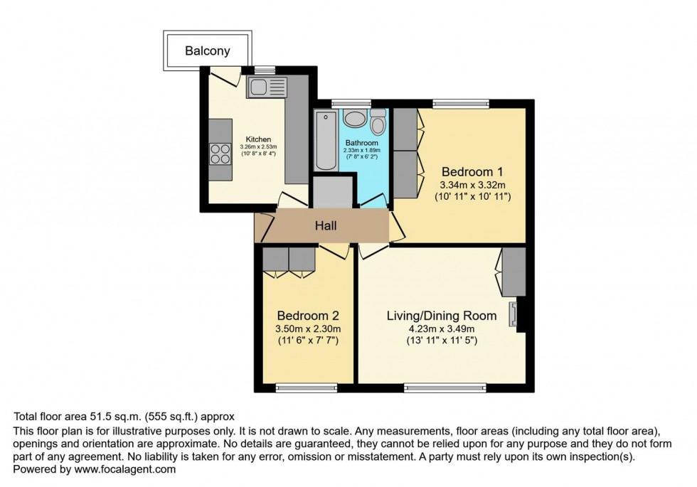 Floorplan for Churchview Road, Twickenham