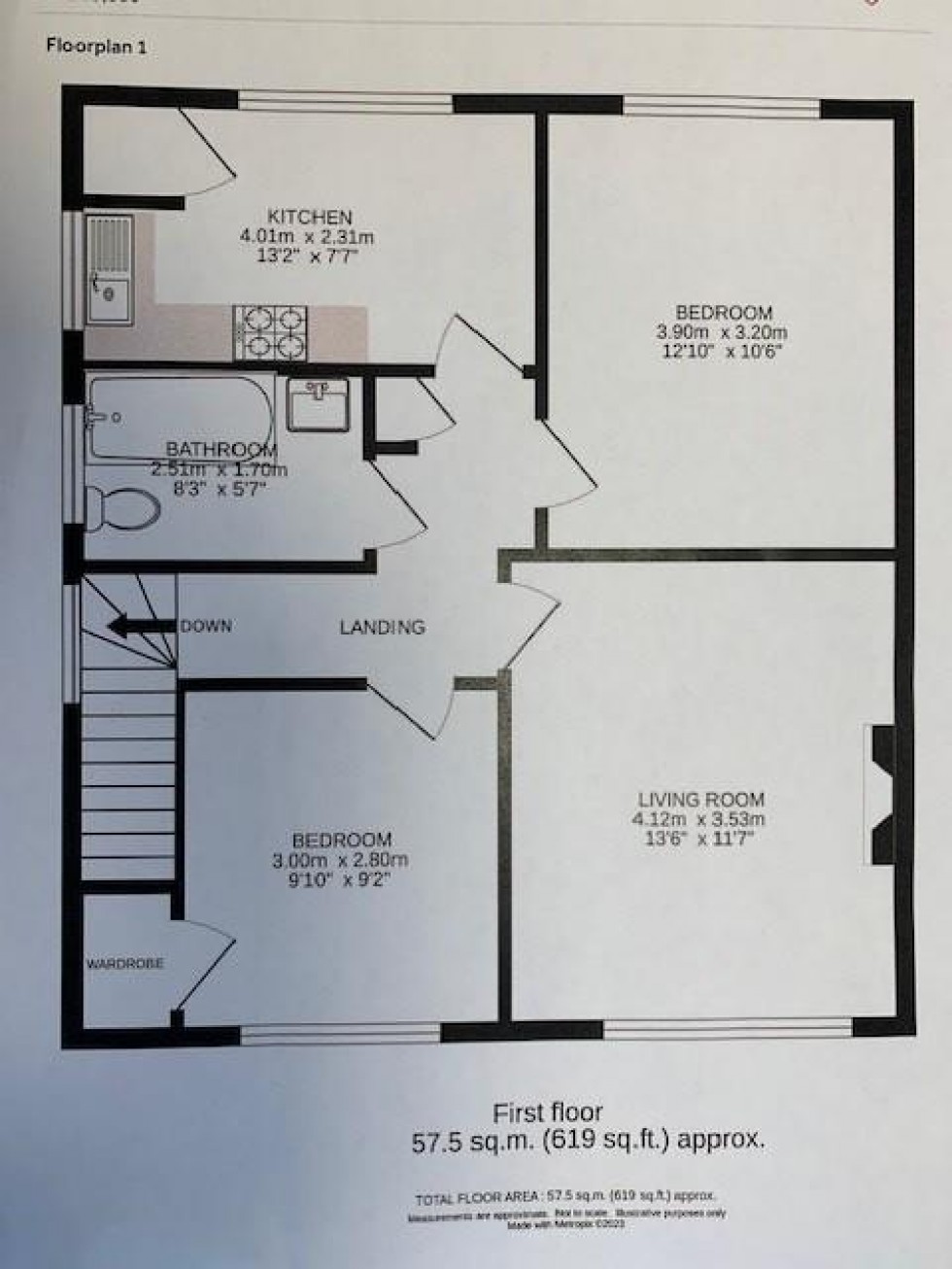 Floorplan for Field Road, Feltham