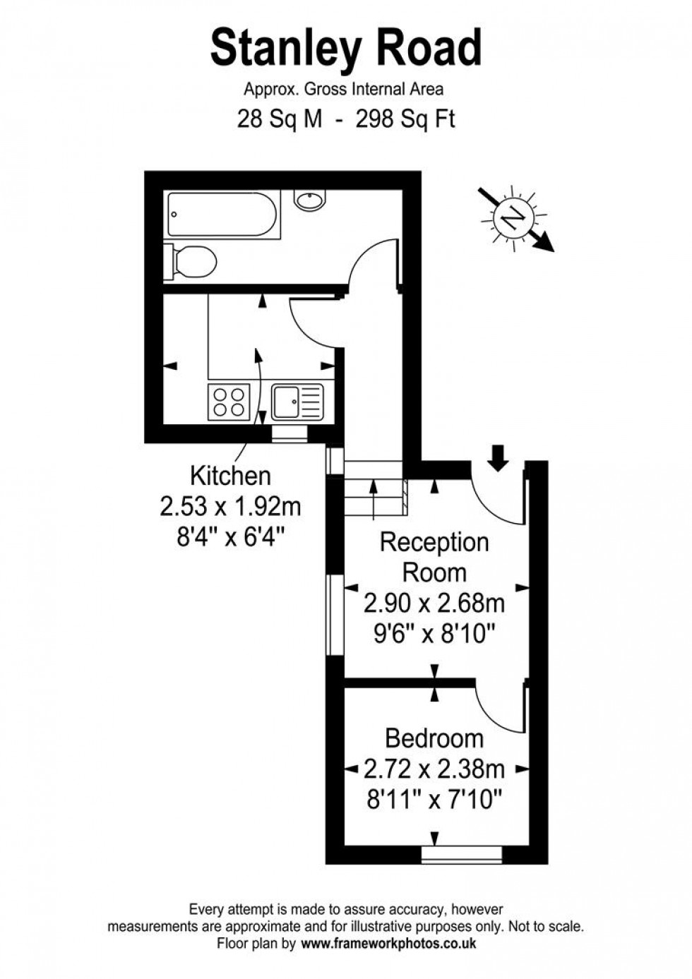 Floorplan for Stanley Road, Teddington