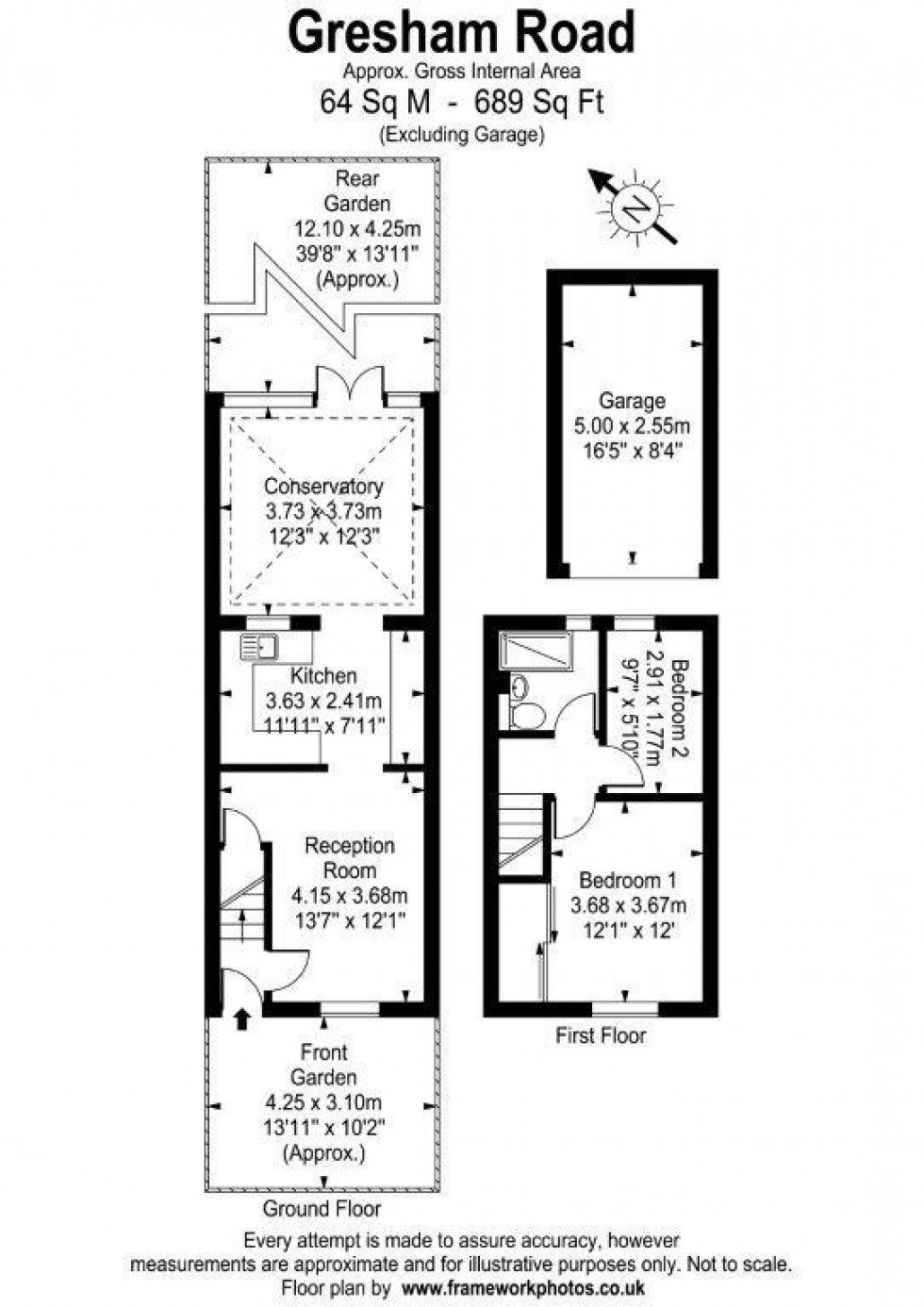 Floorplan for Gresham Road, Hampton