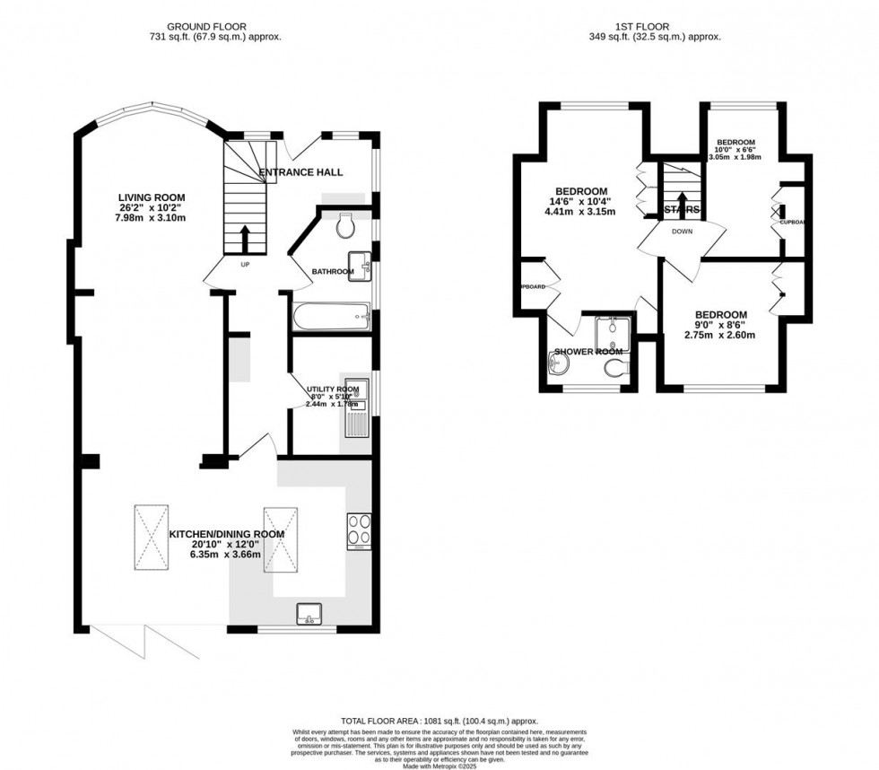 Floorplan for Derwent Road, Whitton