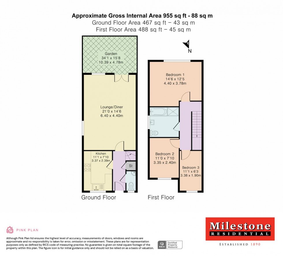 Floorplan for Wolsey Road, Ashford